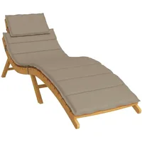 VidaXL Sonnenliegen-Auflage Taupe 186x58x4 cm Oxford-Gewebe