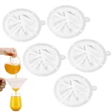 UESDU 5 Stück Nylon Sieb Fein, 120/200/300/400/450 Mesh Feinsieb Küchensieb Fein Filtersieb Likörfilter Weinfilter Nylon Siebfilter Trichterfilter für Lebensmitteln