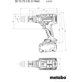 Metabo SB 18 LTX-3 BL Q I Metal metaBOX 145 L; 18V 2x5.5Ah LiHD + ASC 145