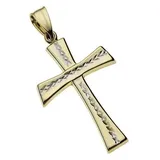 Firetti Kreuzanhänger Schmuck Geschenk Gold 333 Halsschmuck Anhänger für Halskette Kreuz gelb|goldfarben