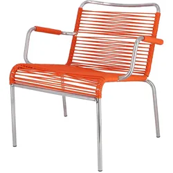 Fiam - Mya Spaghetti Loungesessel, Aluminium / orange