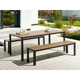 Beliani Gartenmöbel Set 6-tlg. Schwarz