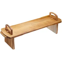 Artesa Serviertablett aus Holz, rustikales Akaziendesign, flach zusammenklappbar, 52 x 15 x 17 cm
