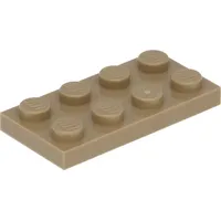 LEGO: 50 Platten, Größe 2x4 Noppen in dunklem Beige