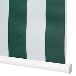 Mendler 2er-Set Rollo HWC-D52, Fensterrollo Seitenzugrollo Jalousie, 120x230cm Sonnenschutz blickdicht ~ grün/weiß