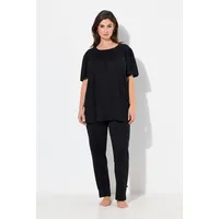 Ulla Popken Pyjama in schwarz | 50-52