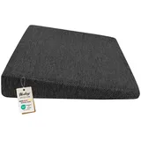 Herlag Keilkissen Stella, Ergonomisches Sitzkeilkissen 33x37x7/2cm Waschbarer Bezug schwarz