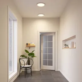 PRIOS Aureka 1 flammig rund grau Aluminium