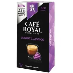 CAFE ROYAL Kaffeekapsel Alu Lungo Classico 10Kapseln für Nespressom