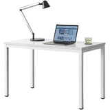 [en.casa] Schreibtisch Odense Weiß Höhenverstellbar Bürotisch 75x120x60cm Tisch Computertisch Arbeitstisch PC Tisch - Weiß