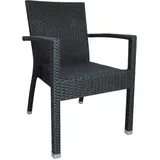 Bolero Sessel Bolero Geflecht 85,3 x 56,0 x 60,2 cm Schwarz