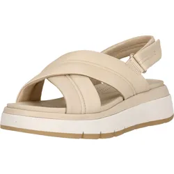 Sandale CLARKS "Tuscan", Damen, Gr. 38, weiß, Leder, Schuhe, mit besonders flexibler und leichter Sohle