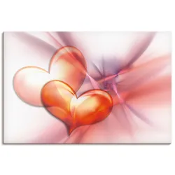 Wandbild ARTLAND "Das höchste Glück", pink (farbe bild(er): pink), B:90cm H:60cm, Bilder, als Alubild, Outdoorbild, Leinwandbild, Poster, Wandaufkleber