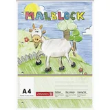 Brunnen Malblock A4 100 Blatt weiß