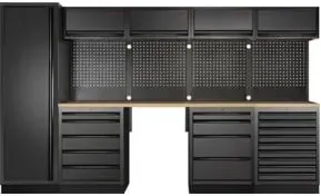 Kraftwerk Mobilio 5er Kombi, Hochschrank, 4/5/9 Schubladen, Buche