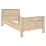 freiraum Bettgestell GLORIA, Seniorenbett, Eiche Dekor, Liegefl. 100x200cm - 116x89x210cm (BxHxT) beige