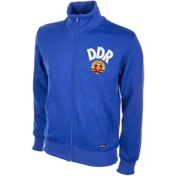 DDR 1970's Retro Fußball Jacke BLAU L