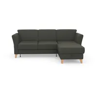 Ecksofa SIT & MORE "Visby L-Form", grau (anthrazit), B:248cm H:87cm T:162cm, Sofas, Ecksofa, Wahlweise mit Bettfunktion und Bettkasten, frei im Raum stellbar