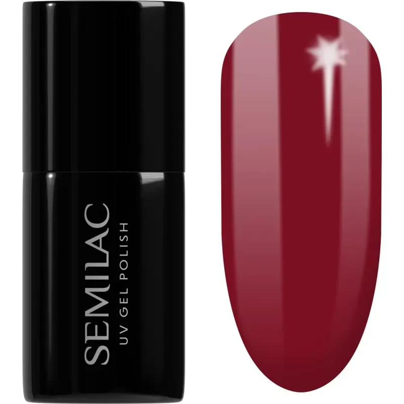 Semilac UV Hybrid Winter Collection Gel Nagellack für UV/LED Lampe Farbton 592 Jelly Cherry 7 ml