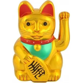 Relaxdays Maneki Neko Winkekatze 16 cm Gold