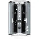 AcquaVapore Komplettdusche Duschkabine Fertigdusche Dusche D58-03T1-EC 80x80 cm mit 2K Scheiben Versiegelung