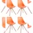 4 St. Kunstleder orange/natura