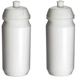 Trinkflasche - 2x 500ml - Shiva - Weiß - Wasserflasche 500ML