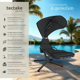 Tectake Hängeliege 195 x 132 x 197 cm Schwarz