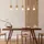 GLOBO Esstischlampe 5-flg. 116 cm hängend Holz schwarz