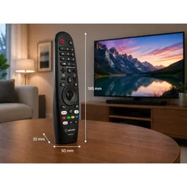 azurano Universal Fernbedienung für LG Magic Remote MR20GA, MR19BA, MR18BA, MR650A, MR600, OLED NanoCell UHD 4K - Praktische IR Version OHNE Maus ... Sprachsteuerung
