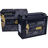 Intact - GEL MOTORRADBATTERIE Bike-Power GEL12-24HL-BS. Ersetzt YTX24HL-BS, Y50-N18L-A3. Motorradbatterie 12V 24Ah 335A. Maße: 205x87x162mm. Mit bis zu 30% mehr Startleistung.