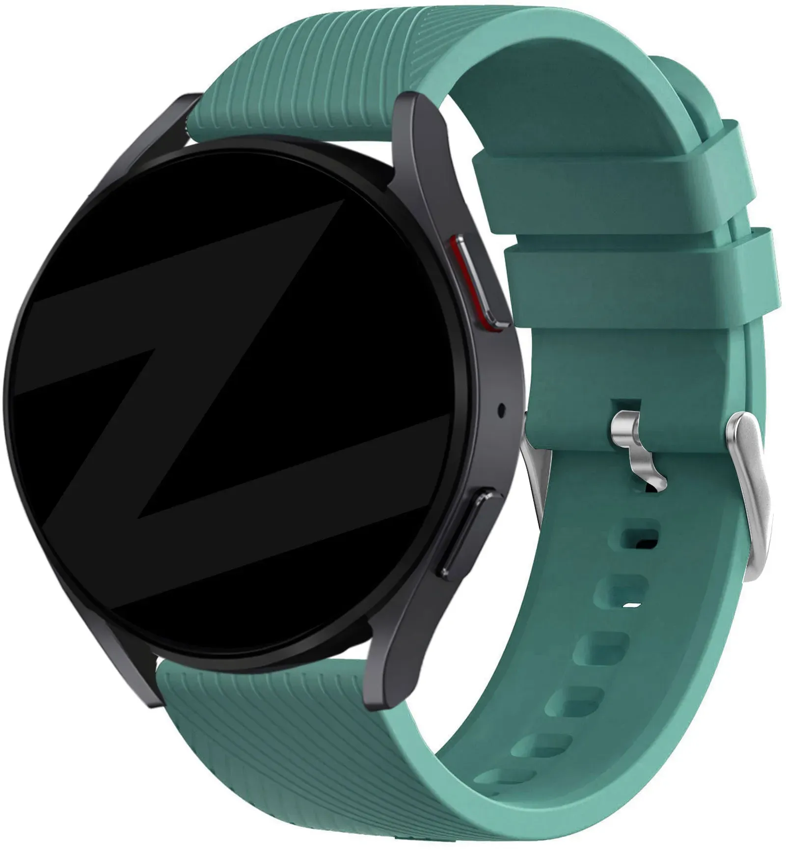 Bandz Oozoo Smartwatch 20mm Armband Silikon 'Deluxe' für Oozoo Smartwatch 20mm - Viridiangrün - Schnallenverschluss