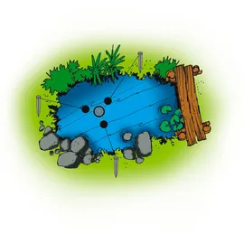 UBBINK Teich-Springbrunnen und Schwimmskimmer SkimMax