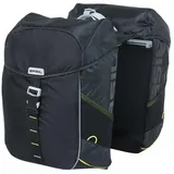 Basil Double Bicycle Bag Miles MIK Black Lime - 26 Liter