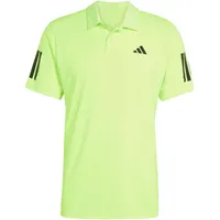 Adidas Club 3 Stripes Kurzarm-poloshirt - Lucid Lemon S