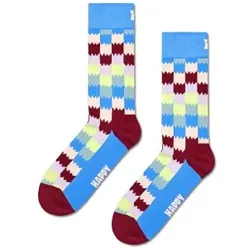 Happy Socks Dizzy Check Sock Blau Muster Baumwolle Gr 41/46