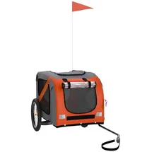 vidaXL Hundeanhänger orange/schwarz