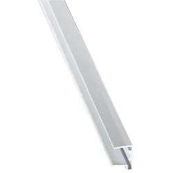 U Profil 16 mm Alu weiß mit Tropfkante – Verschluß untere Seite für Stegplatten