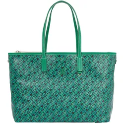Tommy Hilfiger Shopper TH Monoplay Leather Tote Mono olympic green