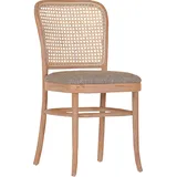 GUTMANN FACTORY Polsterstuhl GUTMANN FACTORY, beige (natur, natur), 1 Stk., Flachgewebe meliert, 100% Polyester;Recycled Teak, grau gewaschen, Stühle, Polsterstuhl