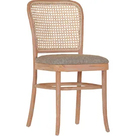 GUTMANN FACTORY Polsterstuhl GUTMANN FACTORY, beige (natur, natur), 1 Stk., Flachgewebe meliert, 100% Polyester;Recycled Teak, grau gewaschen, Stühle, Polsterstuhl