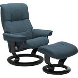 Stressless Relaxsessel STRESSLESS "Mayfair" Sessel Gr. ROHLEDER Stoff Q2 FARON, Classic Base Schwarz, Relaxfunktion-Drehfunktion-PlusTMSystem-Gleitsystem, B/H/T: 75 cm x 99 cm x 73 cm, blau (petrol q2 faron) Lesesessel und Relaxsessel