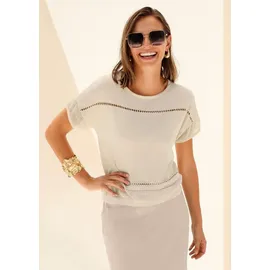 Madeleine Longpullover mit Glanz-Effekt Kiesel 48