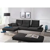 W.Schillig Eckcouch Mikrofaser 3-Sitzer Grau