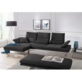 W.Schillig Eckcouch Mikrofaser 3-Sitzer Grau