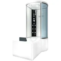 AcquaVapore Kombination Badewanne Dusche K55-L01-EC Duschtempel 170x100