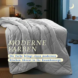 bc-agentur Bestlivings Bettdecke Weiß, leichtes Steppbett, Mikrofaser, atmungsaktiv, ohne Bettbezug nutzbar Wärmeklasse 2, auch ideal für Reisen, Camping - Weiß