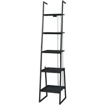 [en.casa] Storfjord Bücherregal 184 x 40 x 40 cm Schwarz