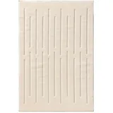 benuta Teppich Creme 200x300 cm - Abstrakter weicher Relief Wohnzimmerteppich - Leicht zu Reinigen - Strapazierfähig - Für Fußbodenheizung Geeignet