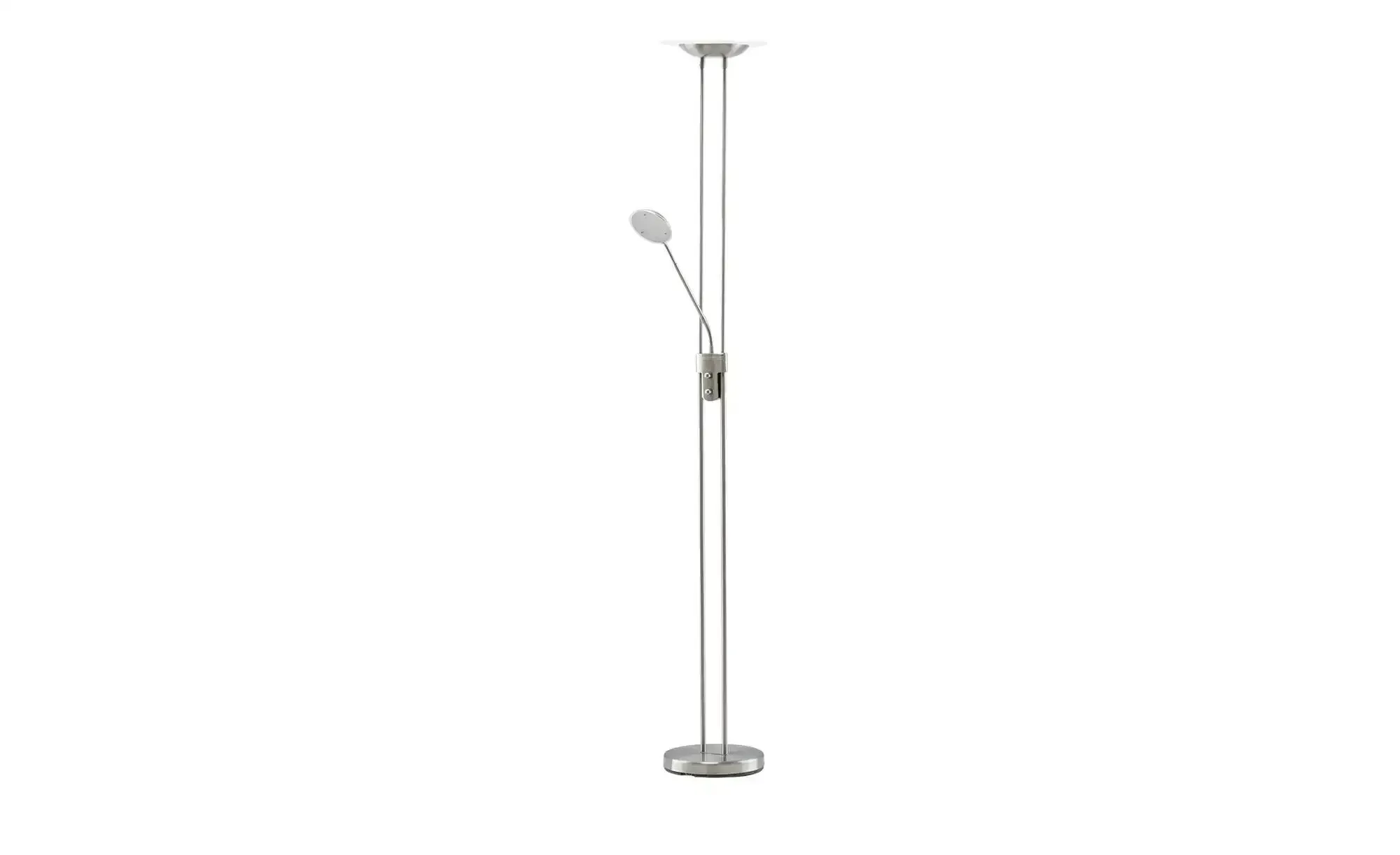 Meisterleuchten LED-Deckenfluter  2-flammig  Nickel matt   ¦ silber ¦ Maße (cm): H: 180  Ø: 28.0